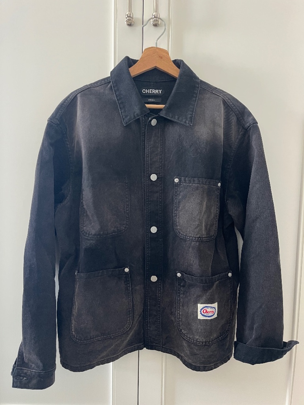 Cherry Black Denim Jacket